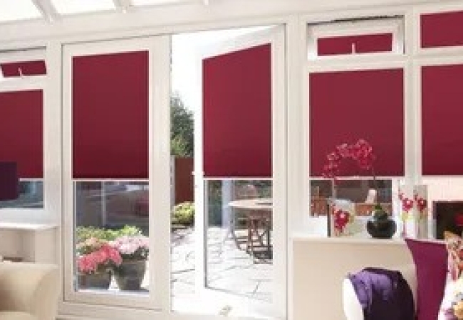 Perfect Fit blinds in red